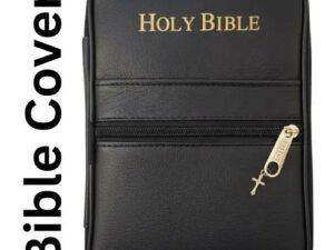 Premium Black Leather Bible Cover for Church and Daily Use