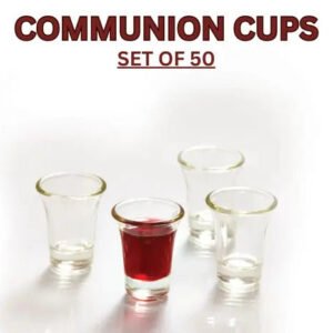Set of 100 Glass Communion Cups for Church Services