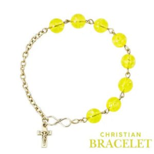 Christian Cross Charm Bracelet - Inspirational Religious Jewelry