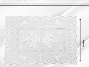 Premium Christian Communion Table Cloth with Cross Design