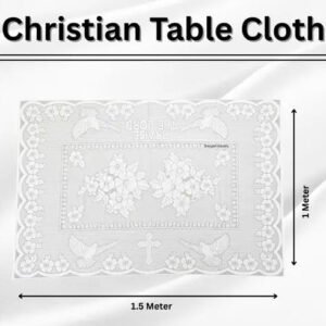 Premium Christian Communion Table Cloth with Cross Design