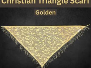 Golden Leaf Christian Triangle Veil and Head Scarf