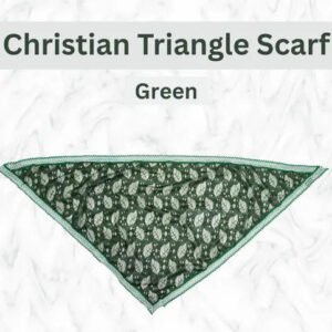 Christian Green Net Triangle Veil Scarf for Church and Gospel Services