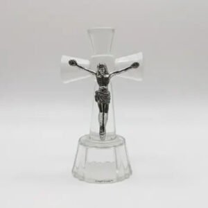 Handcrafted Crystal Christian Crucifix for Home Altar and Car Dashboard