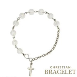 Christian Cross Charm Bracelet - Inspirational Religious Jewelry