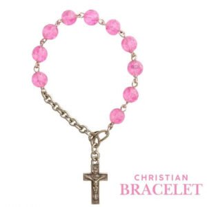 Christian Cross Charm Bracelet - Inspirational Religious Jewelry