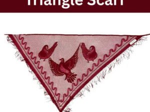 Maroon Christian Triangle Veil and Head Scarf for Church