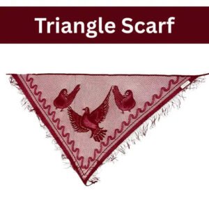 Maroon Christian Triangle Veil and Head Scarf for Church