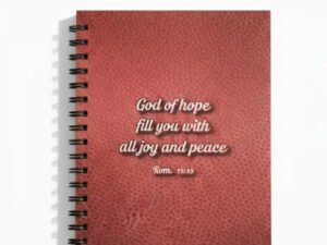Christian Spiral Diary with Bible Verses - Red