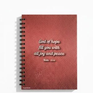 Christian Spiral Diary with Bible Verses - Red