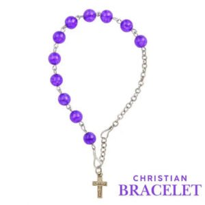 Christian Cross Charm Bracelet - Inspirational Religious Jewelry