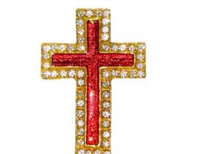 Gold-Plated Christian Cross Dashboard Ornament for Car and Home Decor