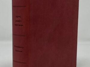 Close-up of burgundy bonded leather KJV reference Bible
