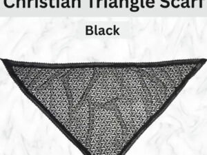 Christian Triangle Net Veil Scarf - Black Church Head Covering