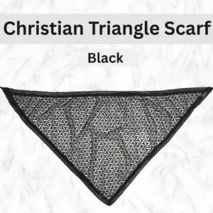Christian Triangle Net Veil Scarf - Black Church Head Covering