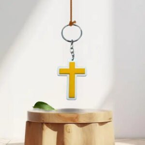 Handcrafted Stainless Steel Christian Cross Keychain