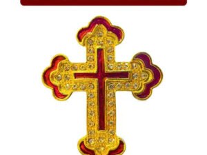 Gold-Plated Christian Cross Dashboard Ornament for Car and Home Decor