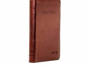 NIV Holy Bible Medium, Dark Brown, Zip