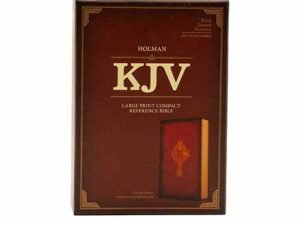 KJV Large Print Compact Reference Bible, Celtic Cross Crimson LeatherTouch, Red Letter, Pure Cambridge Text, Presentation Page, Cross-References, Full-Color Maps, Easy-to-Read Bible MCM Type