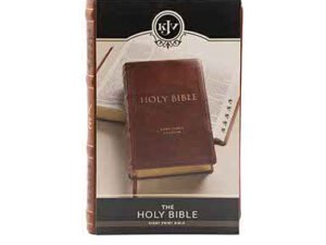 KJV Holy Bible, Giant Print Standard Size Faux Leather Red Letter Edition - Ribbon Marker, King James Version, Saddle Tan (KJV Standard GP Editions)