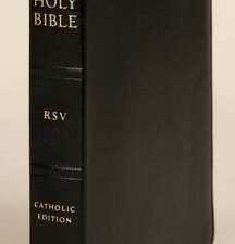RSV Catholic Bible with zipper binding, black leather cover