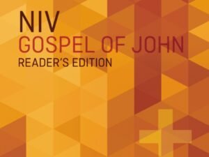 Compact NIV Pocket Gospel of John Reader's Edition featuring Orange Cross in Black Letter format