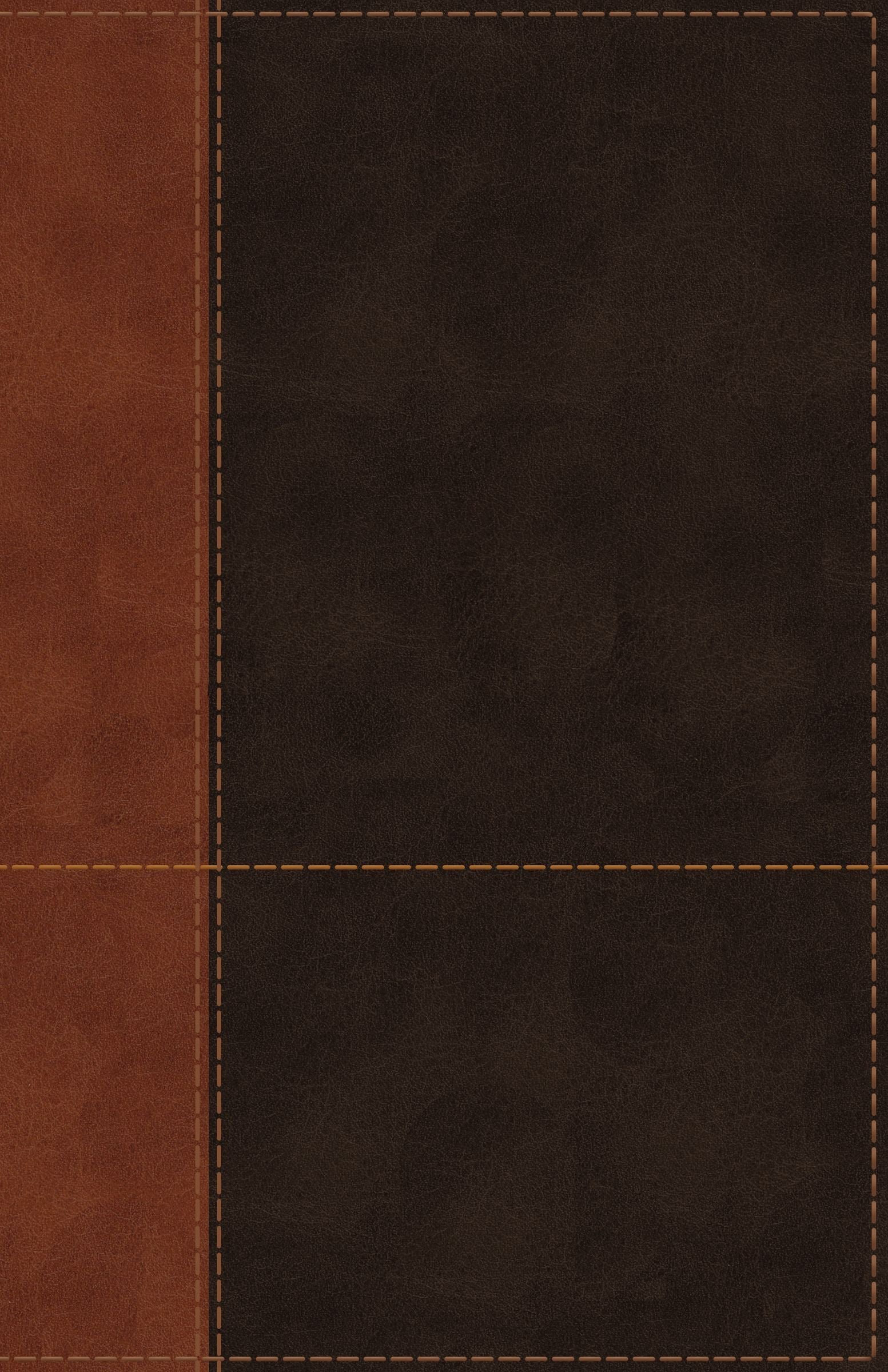 Close-up of the NIV Personal Size Reference Bible Large Print Brown (Red Letter Edition)
