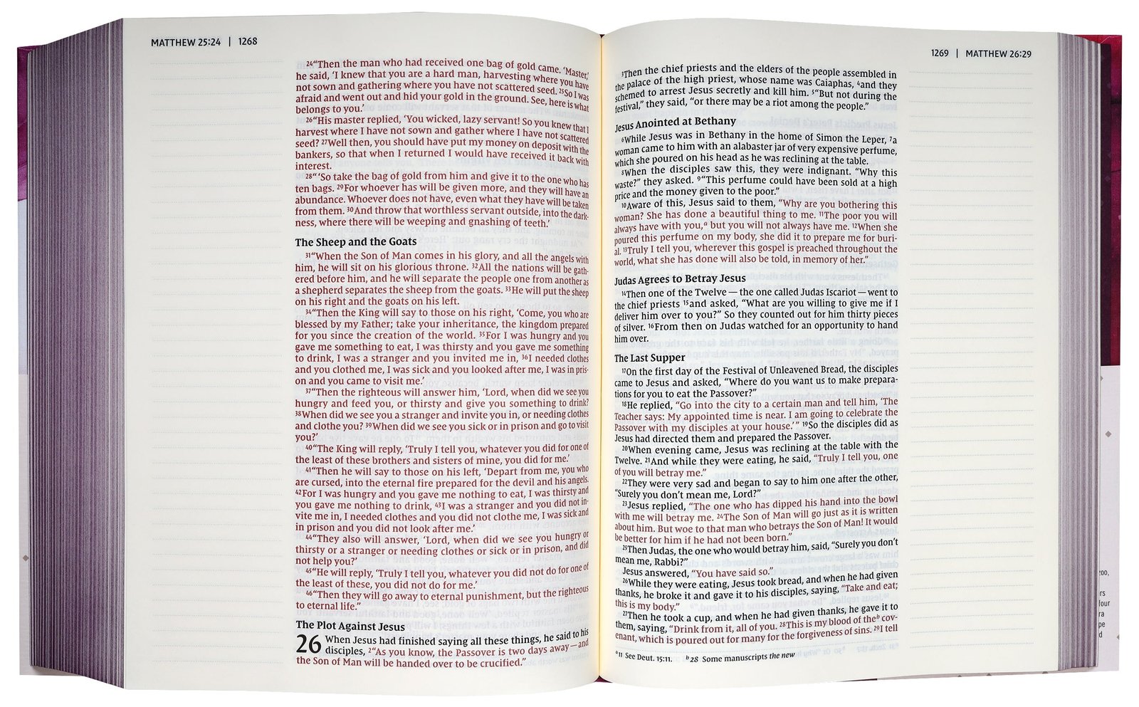 NIV Artisan Collection Bible Pink Red Letter Edition