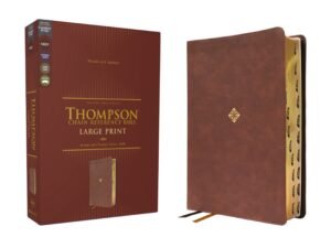 NKJV Thompson Chain-Reference Bible with Large Print and Brown Thumb Indexed Reference System in Red Letter Edition