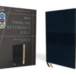 NIV Thinline Reference Bible in Navy Blue with Red Letter Edition