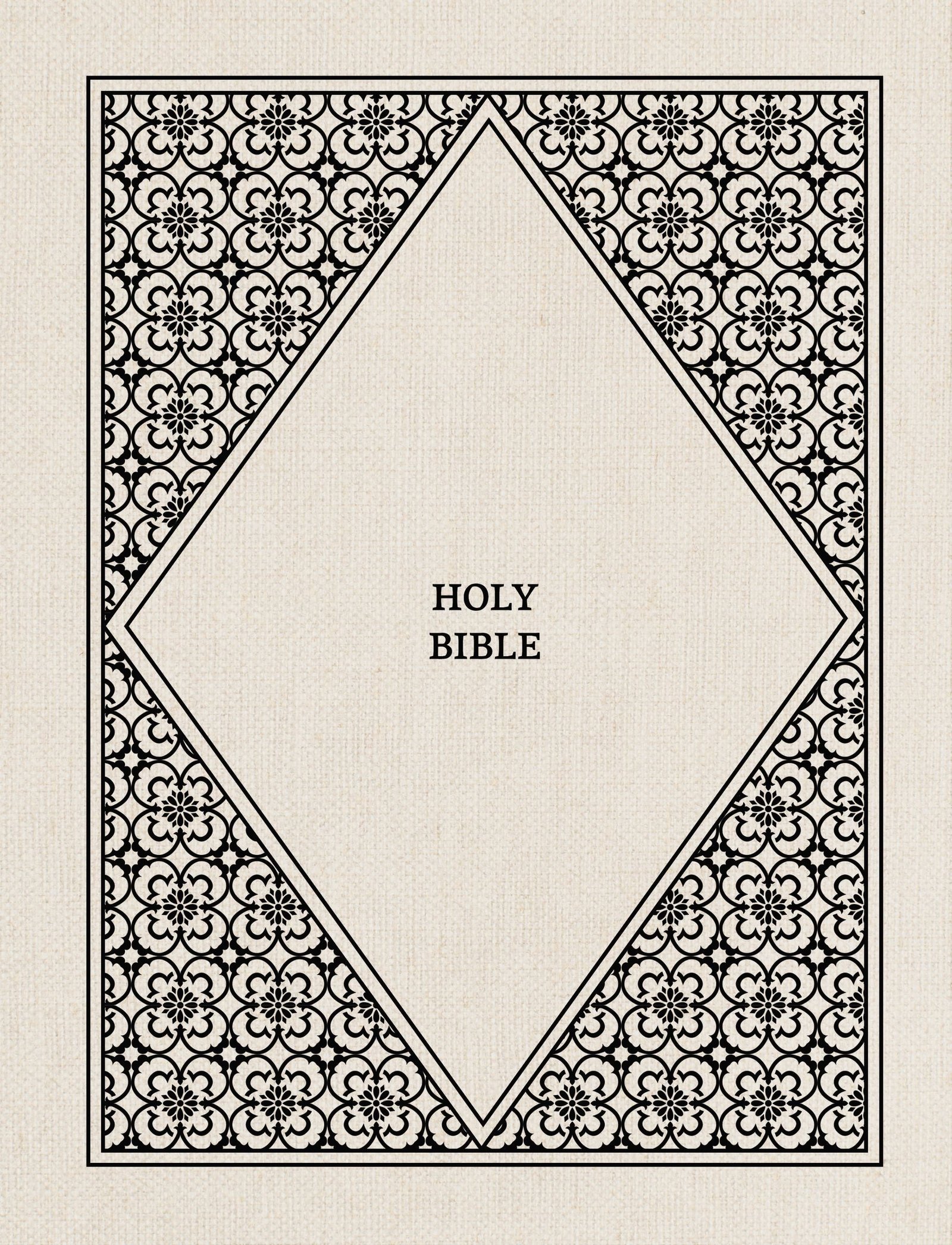 Close-up of NRSVue Holy Bible with Apocrypha and Journal Edition in Cream Leather