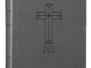 Compact NKJV Value Thinline Bible in charcoal with red letter edition text.