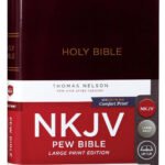 NKJV Pew Bible Large Print Burgundy Red Letter Edition