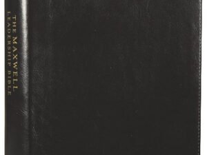 NKJV Maxwell Leadership Bible in black leather, a study Bible for leadership and personal development.