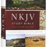 NKJV Study Bible Full Color Black Letter Edition, a comprehensive Bible study resource with full-color maps and black letter