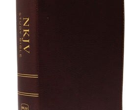 NKJV Study Bible in burgundy full-color indexed black letter edition
