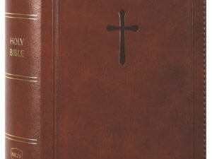 NKJV Compact Bible with End of Verse Cross-References in Brown Leather