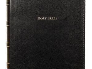 NKJV Thinline Reference Bible in Black leather binding with red letter edition