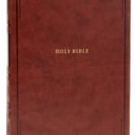 NKJV New King James Version Reference Bible in brown giant print.