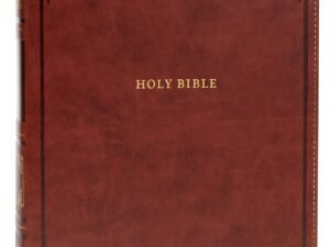 NKJV New King James Version Reference Bible in brown giant print.