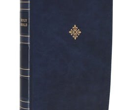 NKJV Thinline Reference Bible with large print, blue cover, and red letter edition.