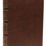 NKJV Single-Column Wide-Margin Reference Bible in Brown leather cover with Red Letter Edition