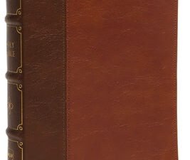 NKJV Compact Bible Maclaren Series Brown leather-bound scripture