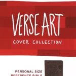 NKJV personal size reference Bible with brown verse art cover and red letter edition