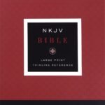 NKJV Large Print Thinline Reference Bible in a durable brown binding