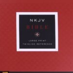 NKJV Large Print Thinline Reference Bible with Black Cover and Blue Letter Edition