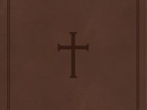 Elevate your study with the luxurious CSB Large Print Christian Standard Bible in rich brown leather with red lettering.