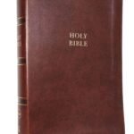 NKJV Single-Column Reference Bible, Verse-By-Verse Brown (Red Letter Edition) Cover Art