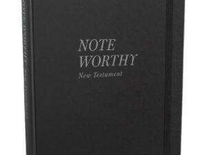 NKJV New Testament Bible in a black leather journaling edition for reading and note-taking