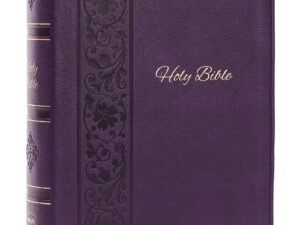 NKJV Giant Print Personal Size Bible with red letter edition in purple